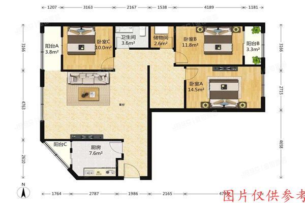 朝阳区 慧忠北里311号楼1901室（天创世缘）