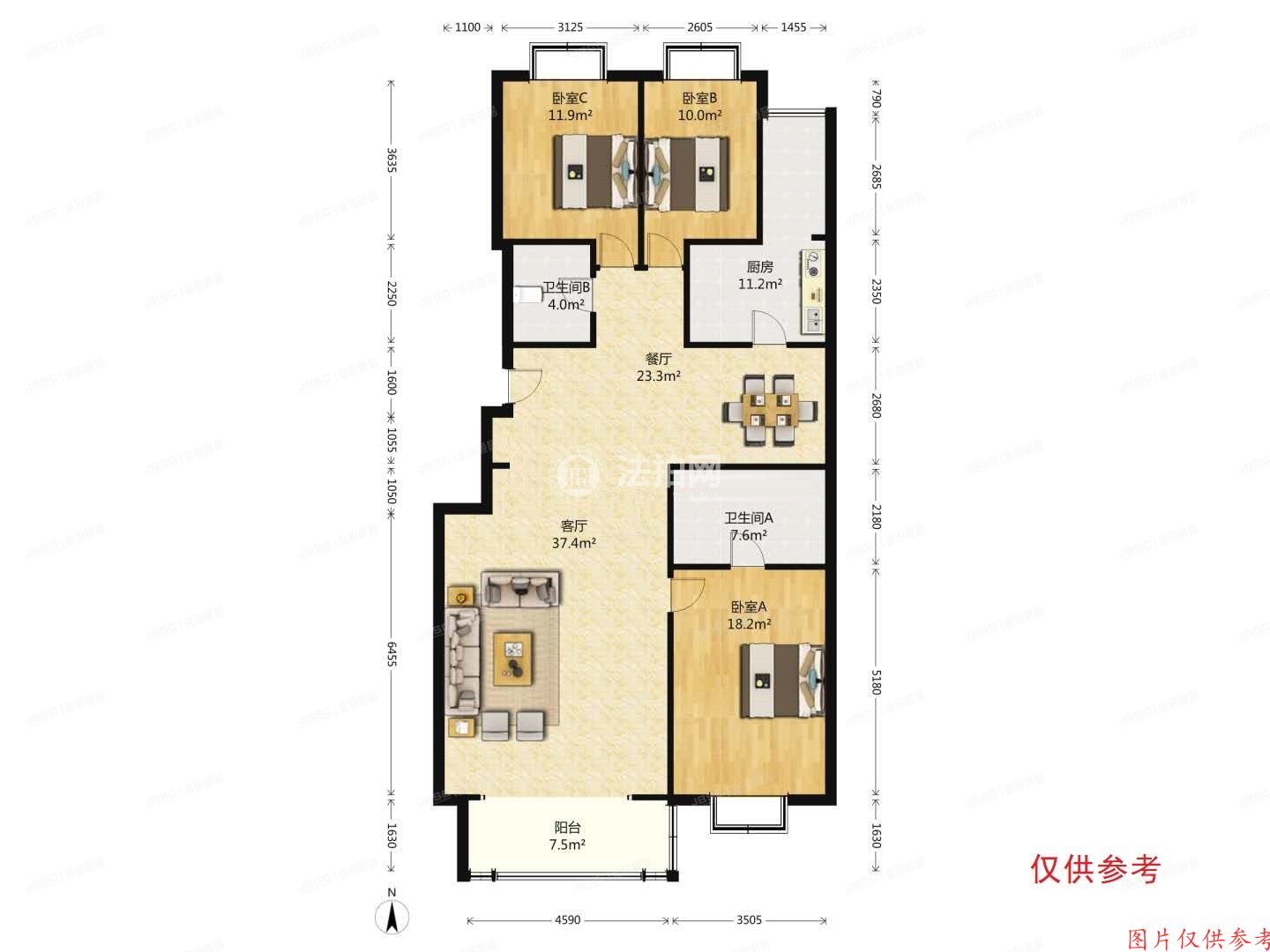海淀区  金晖嘉园3号楼2单元201+2个车位