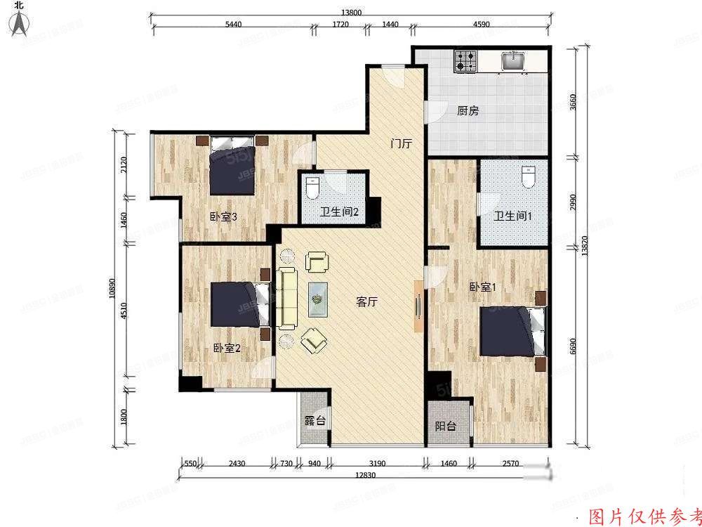 西城区 新华里16号院2号楼5层505（京桥国际公馆）