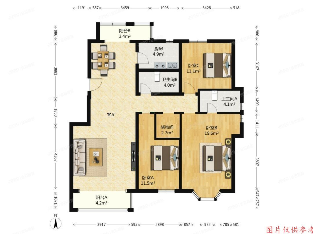 大兴区 魏西路1号院12号楼2层4-202（一品嘉园）