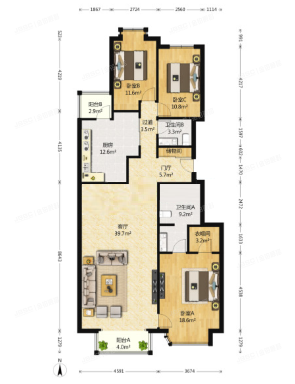海淀区 笑祖塔院天兆家园1号楼5层5单元501号