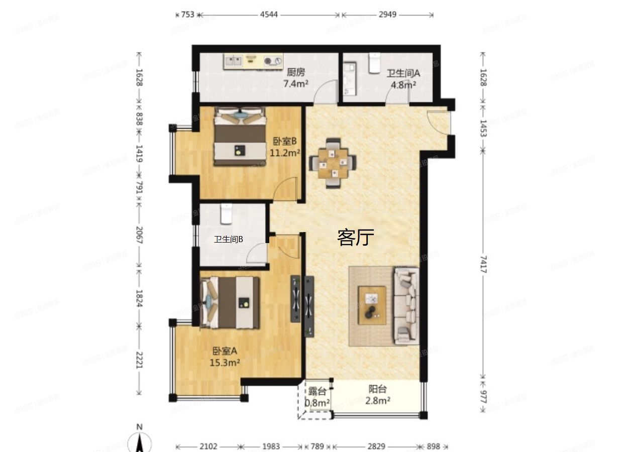 朝阳区 百子湾南二路78号院6号楼1层2单元105号（A派公寓）