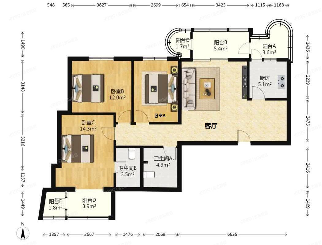 海淀区 莲花苑1号楼4门2508（莲花小区）