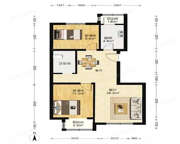 大兴区 佟家场西巷1号院11号楼11层4单元1102（佟馨家园）