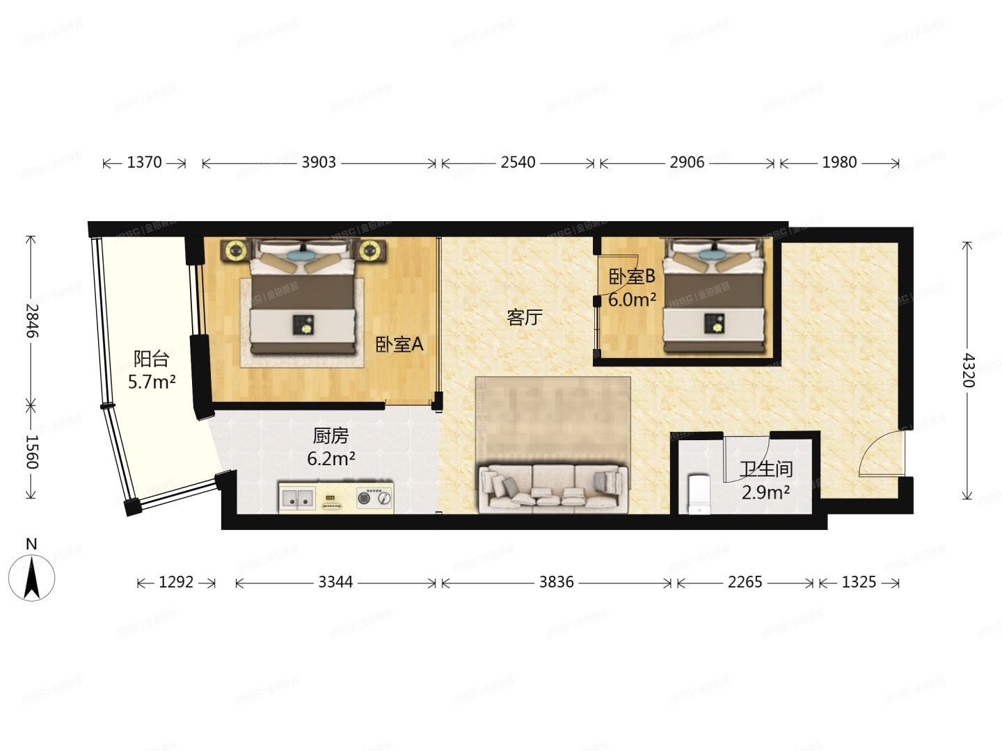 丰台区 百强大道10号楼13层1单元1301-2号（天龙华鹤）