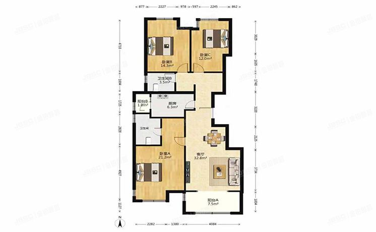 大兴区 兴丰大街（一段）18号院3号楼4层1单元501号（西斯莱公馆）