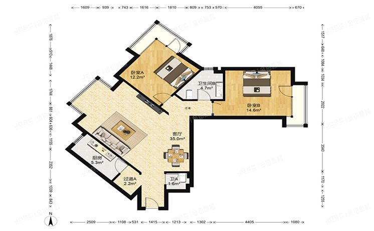 大兴区 泰中花园7号楼13层1304