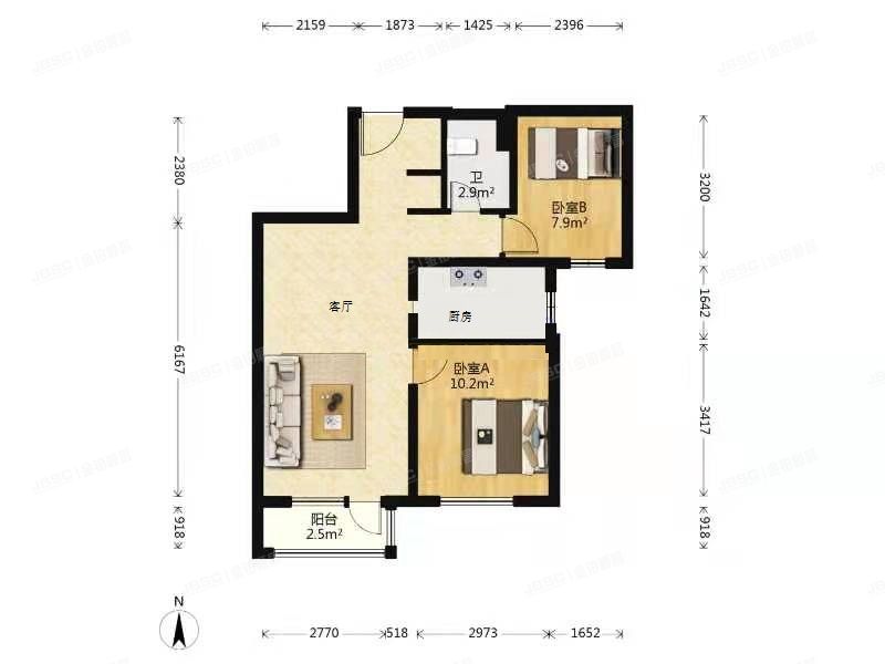 房山区 长悦路5号院2号楼11层1单元1103号（五和万科长阳天地）