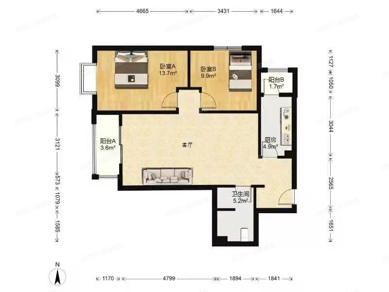 房山区 长阳镇嘉州水郡185号9层906号（加州水郡）