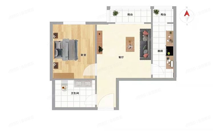 西城区 马连道路6号院5号楼18层1单元2107（格调小区）