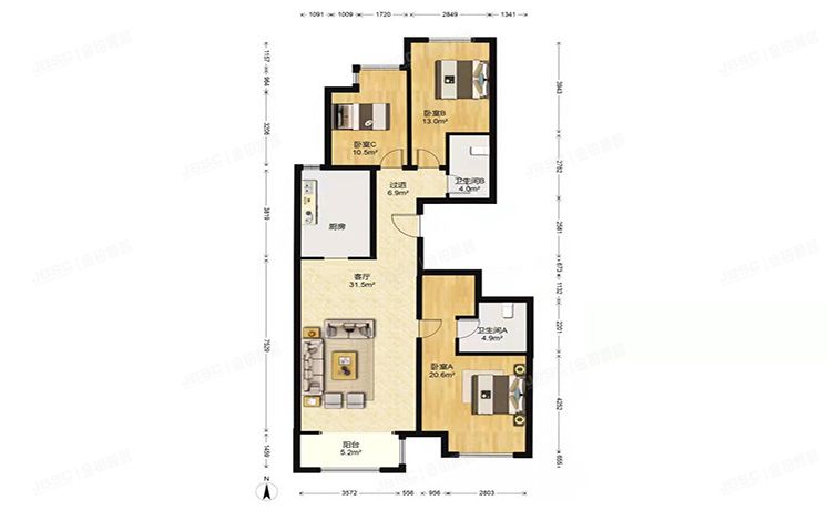 朝阳区 常通路3号院4号楼6层7单元702（龙湖长楹天街）