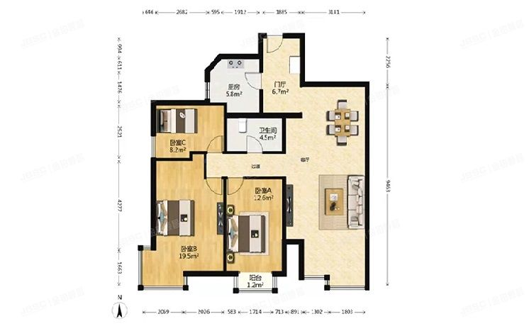 通州区 通胡大街1号5号楼12层265单元1206号（月季园）