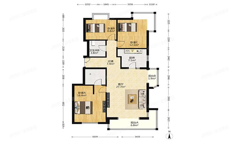 朝阳区 山水文园东园4号楼3层4单元302