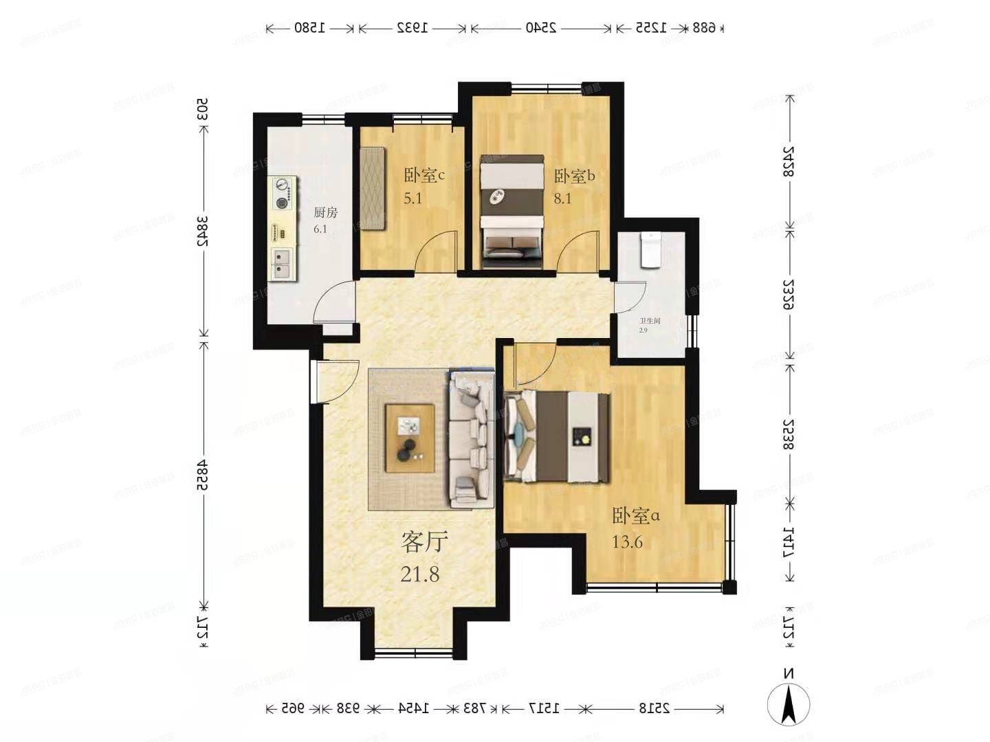 大兴区 云立方10号楼13层1单元1301