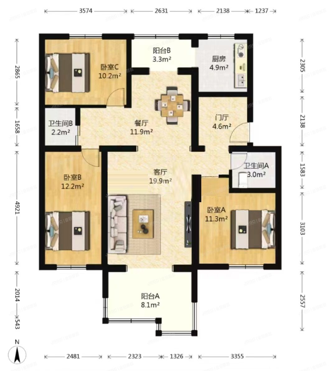 大兴区 黄村镇枣园小区3号楼5层2-501
