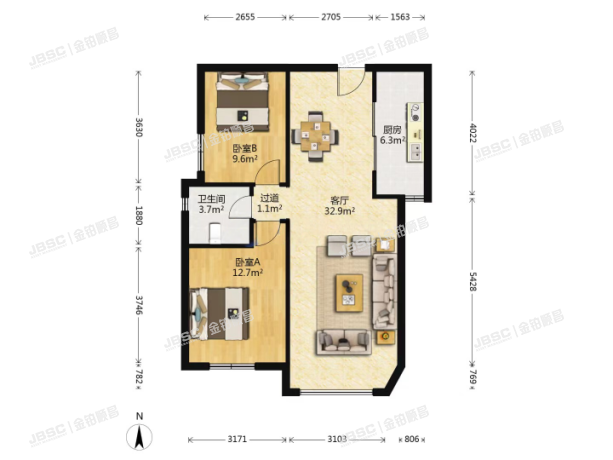 大兴区 兴华园45号楼2单元1003室（彩虹新城）