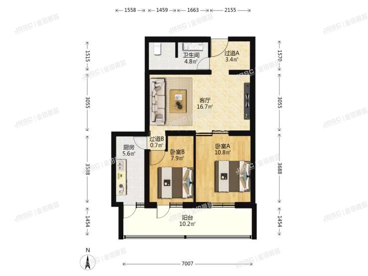 大兴区 枣园小区40号楼6单元302室