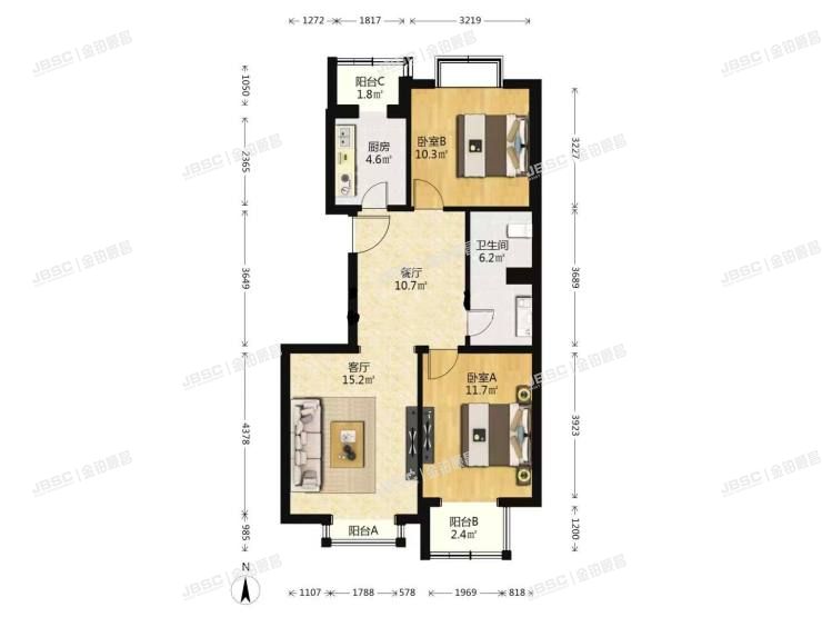 大兴区 兴盛街187号院3号楼6单元1101室