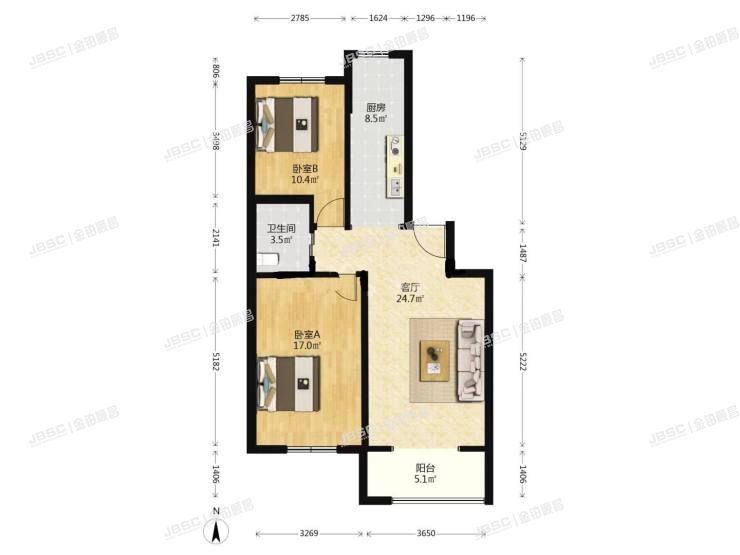 房山区 汇丰街1号院2号楼6层三单元602室（世界名园）