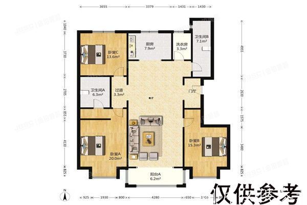 大兴区  中信新城西区12号楼1单元16层1901号