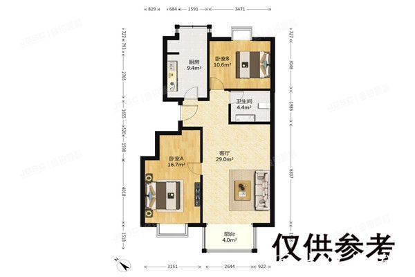 丰台区  彩虹街区3号楼9单元802