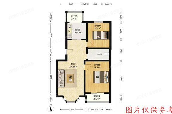 大兴区 旧宫-菊源南里8号楼4单元301室
