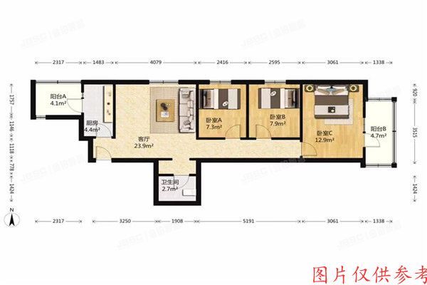 东城区 富莱茵花园13号楼710号