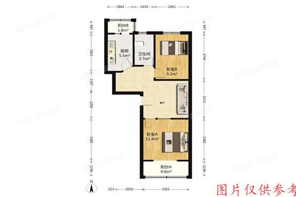 海淀区 兰园小区2号楼1单元502号