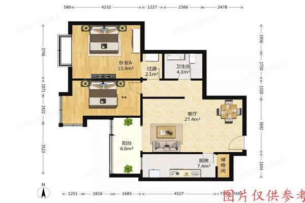 通州区 京贸国际公寓1号楼20层2311号
