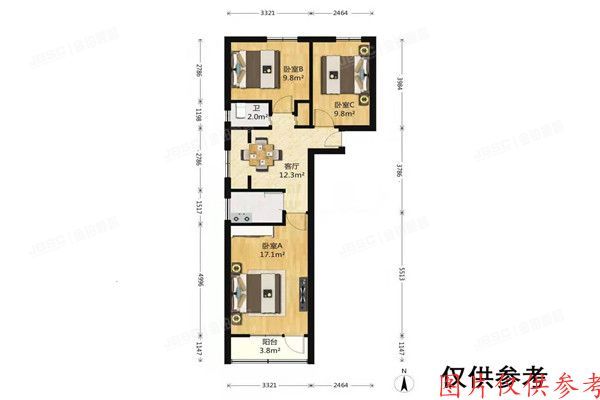 ※西城 塔院胡同12号院7号楼5单元603室