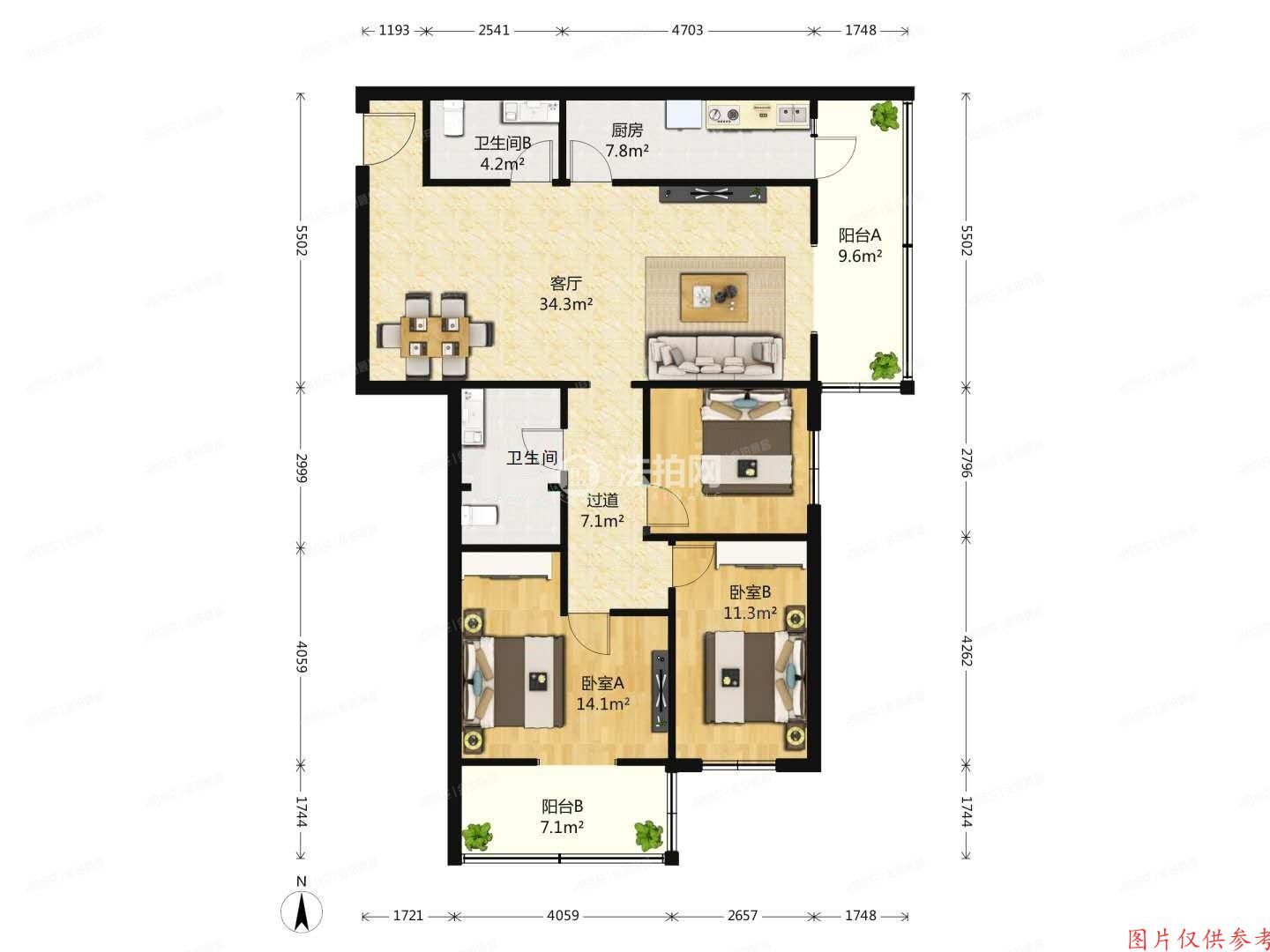 ※海淀区 满庭芳园3号楼1003号