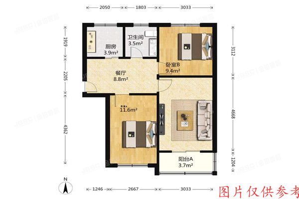 顺义区 石园西区17号楼2单元601