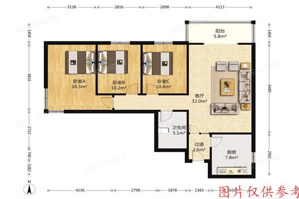 丰台区 首科花园4号楼1001室