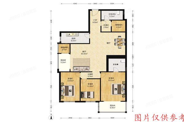 朝阳区 华亭嘉园D座22层2402室 公寓