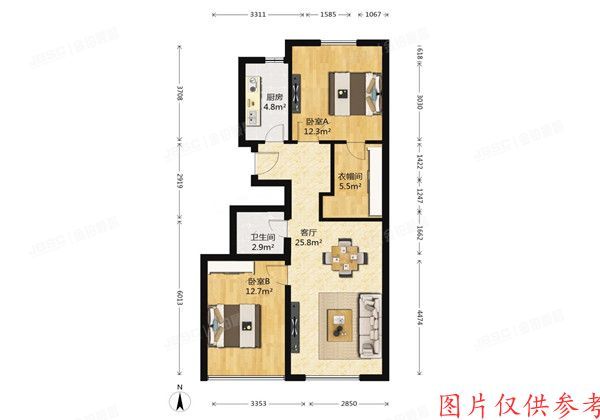 朝阳区 沿海赛洛城413号楼3单元1101室