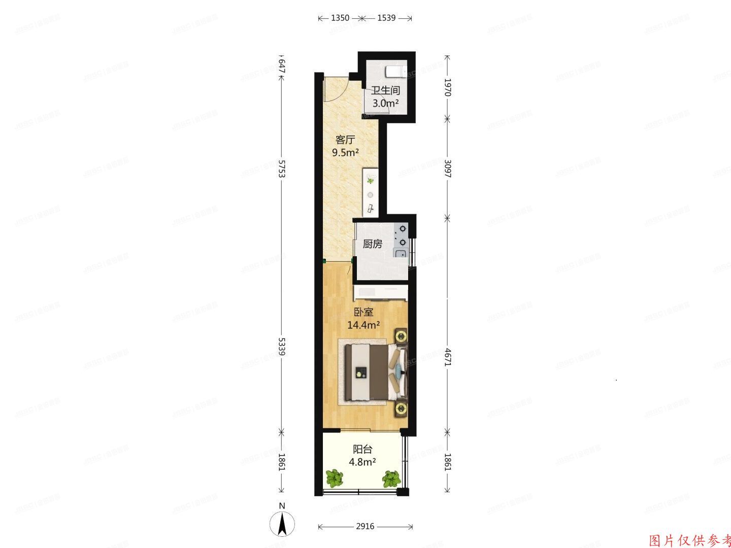 东城区 绿景馨园东区9号楼7单元722室