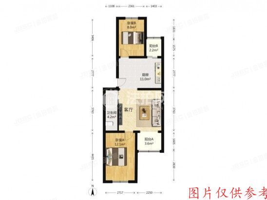 石景山区 苹果园一区26号楼7单元501室