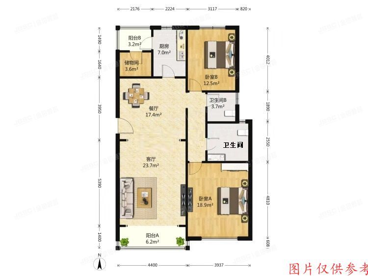 石景山 雍景天成4号楼2单元101室