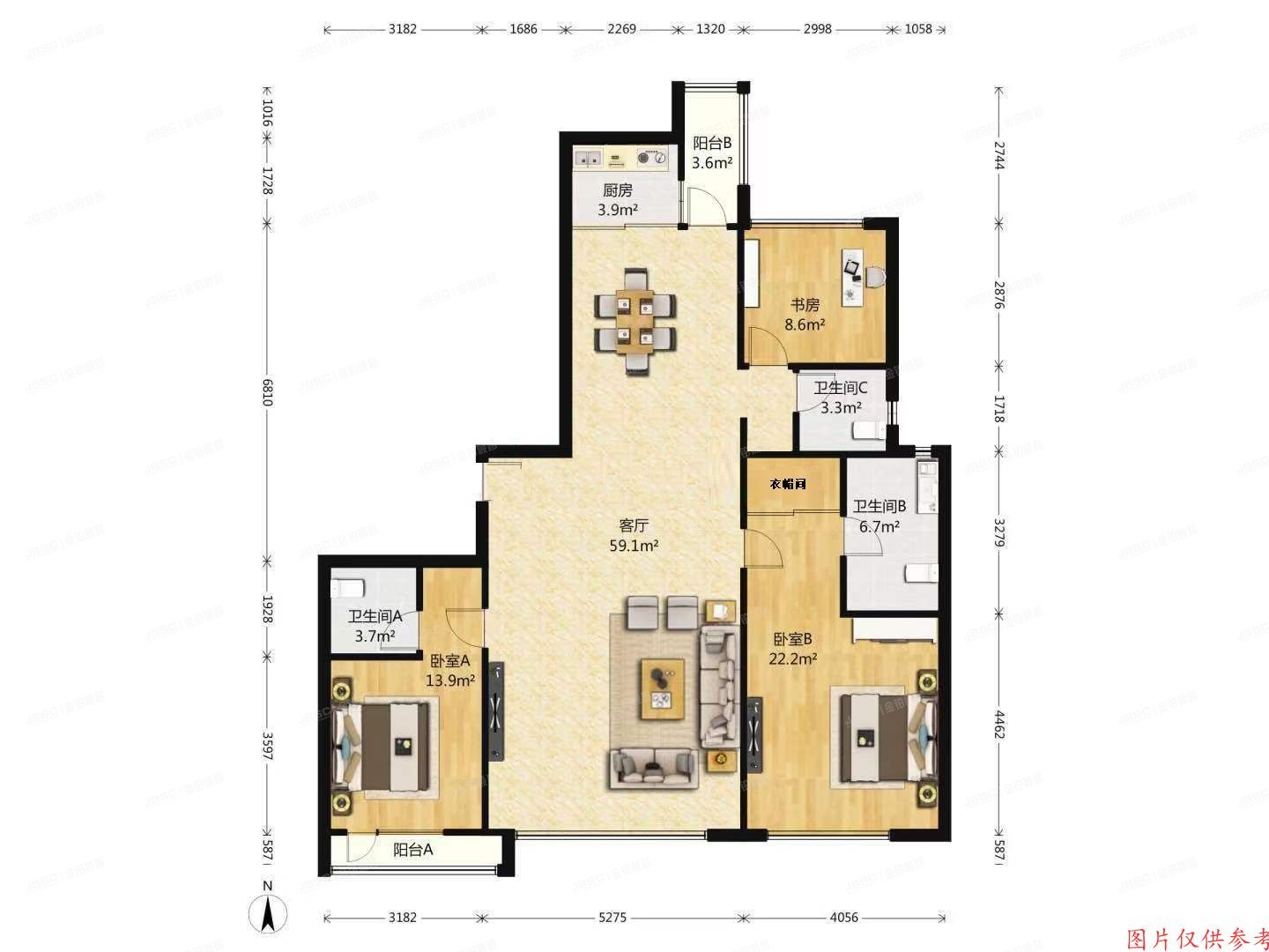 ※朝阳区 凤凰城H座13号楼14层1703室