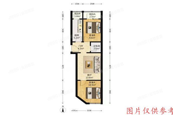 西城区-右安门内 白纸坊街25号院3号楼7单元201室