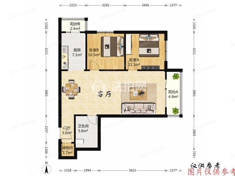 ※海淀区 锦秋家园5号楼1单元802室