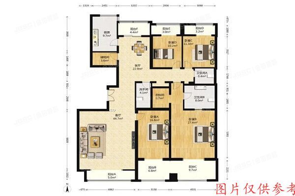 朝阳区 青年路西里5号院7号楼6层3单元701（润枫水尚）