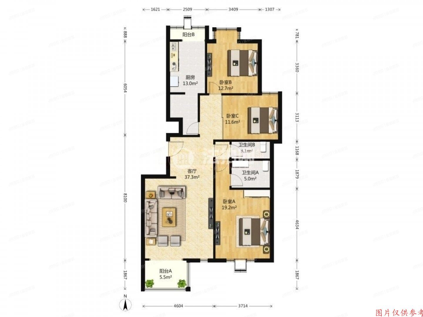 海淀区 蓝靛厂南路39号院3号楼8层③-801（玫瑰御园）