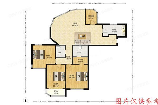 ※海淀区 远大园一区2号楼1层1单元1A室