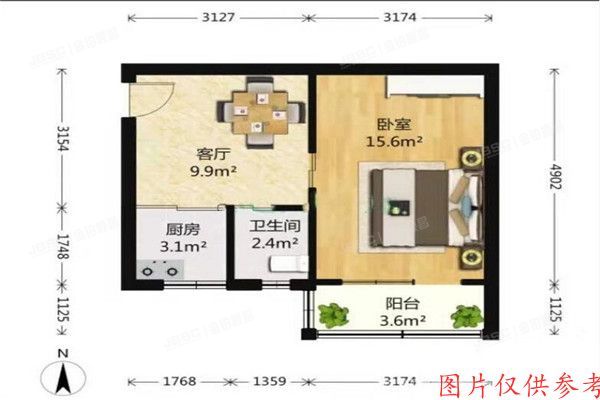 海淀区-军博 铁东小区15号楼704室