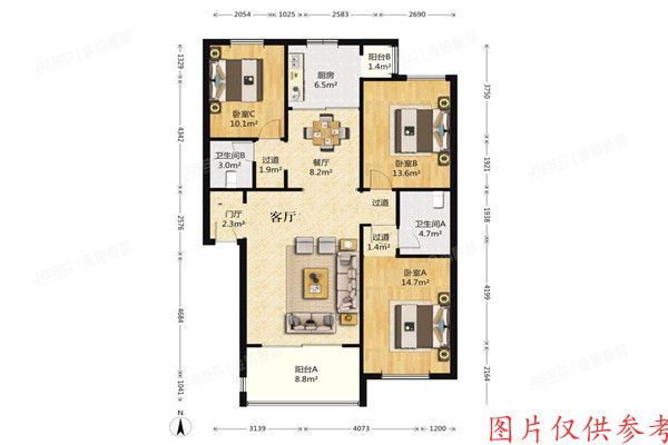 ※大兴区旧宫镇育龙家园12号楼3单元302室