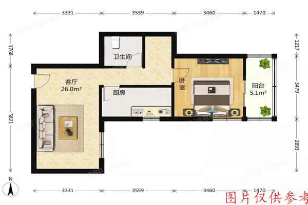 石景山 金顶街四区8号楼1202室