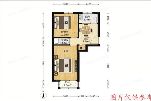 石景山  科研楼1号楼4层3单元12室