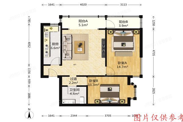 海淀区 西直门北大街45号3号楼808室（时代之光名苑）