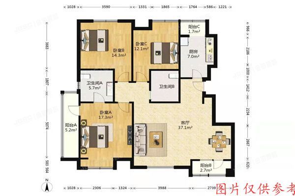 顺义区望泉家园20号4层2单元402（万科四季花城）